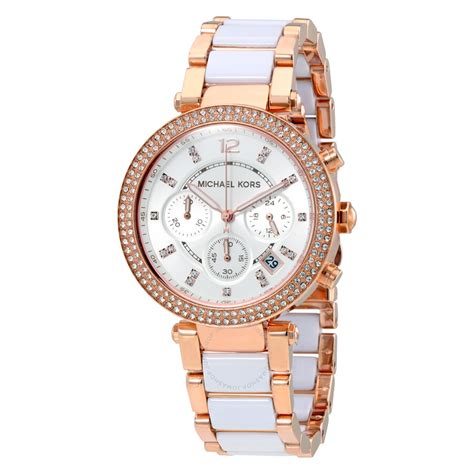 michael kors watch women white|Michael Kors chronograph watch women.